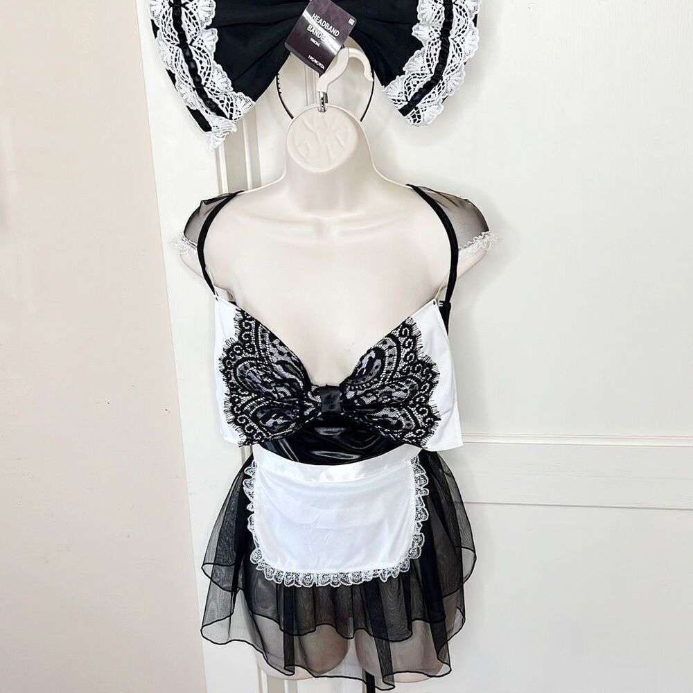 Dreamgirl Maid to Please French Maid Costume Cosplay Bedroom Intimates Queen Siz
